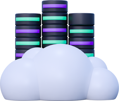 3D Cloud Hosting Icon